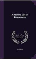 A Reading List Of Biographies: (English)