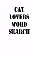 cat lovers word search