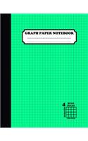 Graph Paper Notebook. Quad Ruled-4 Squares Per Inch