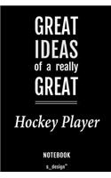 Notebook for Hockey Players / Hockey Player: awesome handy Note Book [120 blank lined ruled pages]