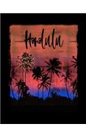 Honolulu: Oahu Hawaiian Christmas Journal Notebook Shopping Organizer Holiday Food Meal Party Planner Budget Expense Tracker. Tropical Palm Tree Soft Cover 8.