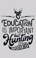 Education is Important But Hunting is Importanter: Hunting Lined Notebook, Journal, Organizer, Diary, Composition Notebook, Gifts for Hunters
