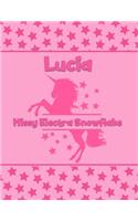 Lucia Missy Electra Snowflake: Personalized Draw & Write Book with Her Unicorn Name - Word/Vocabulary List Included for Story Writing