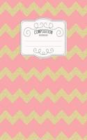 Composition Notebook: Kawaii College Ruled Narrow Line Comp Books for School - Chevron Rose Gold(17 Pastel Cute Journals for Students)