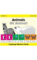 Wordplay Language Memory Cards-Animals (English-Italian)