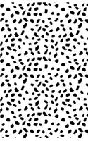Journal Notebook Abstract Watercolor Dabs Black and White
