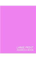 Large Print Address Book: Violet, 3 Addresses per Page - 300 Address - Great Quality Super Easy to Read - (Letter size 8.5 x 11 Inches) 100 Pages - 009(9 Address Book)
