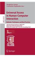 Universal Access in Human-Computer Interaction. Methods, Techniques, and Best Practices