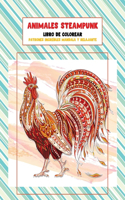 Libro de colorear - Patrones increíbles Mandala y relajante - Animales Steampunk