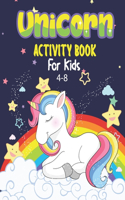 unicorn activity book for kids 4-8