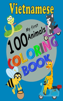 Vietnamese My First 100 Animals Coloring Book