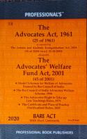 Advocates Act, 1961 Alongwith Advocates Welfare Fund Act, 2001 [Paperback] Professional'S