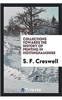 Collections Towards the History of Printing in Nottinghamshire