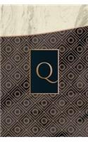 Monogram Q Journal: Blank Notebook Diary Pad(17 Luxury One 365 Lined)