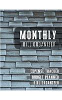 Monthly Bill Organizer: monthly payments book, Budget Planning, Financial Planning Journal (Bill Tracker, Expense Tracker, Home Budget book/Extra Large)