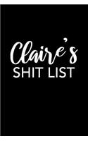 Claire's Shit List