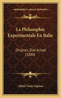 La Philosophie Experimentale En Italie
