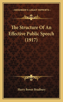 The Structure Of An Effective Public Speech (1917): (English)