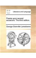 Poems upon several occasions. The third edition.