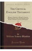 The Critical English Testament, Vol. 2