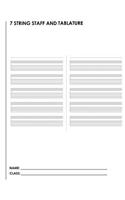 7 String Staff And Tablature: A Student Manuscript Notebook From Fusello Publishing
