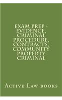 Exam Prep - Evidence, Criminal Procedure, Contracts, Community Property Criminal