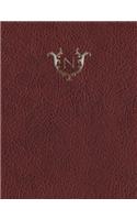 Monogram "N" Sketchbook: (14 Monogram Red 150 Sketch)