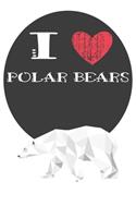 I Heart Polar Bears: A Cute Polar Bear Lovers Journal / Notebook / Diary Perfect for Birthday Present or Christmas Gift Great for kids, Teens or Students(6x9 - 110 Blank