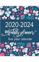 2020-2024 Five Year Monthly Planner: 5-Year Calendar Planner, 60 Months Calendar, Monthly Schedule Organizer Planner For To Do List Academic Schedule Agenda Logbook, Personal Appointmen