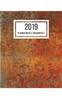 2019 Planner Weekly and Monthly: January to December 2019 Planner - 8 x 10 Inches - Paperback(16 52 Week Planner)