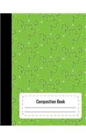 Composition Notebook (Green Shamrock Sparkle Cover, College Ruled)