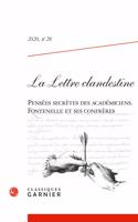 La Lettre Clandestine: Pensees Secretes Des Academiciens. Fontenelle Et Ses Confreres