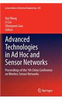 Advanced Technologies in AD Hoc and Sensor Networks: Proceedings of the 7th China Conference on Wireless Sensor Networks