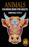 Animals Coloring Book for Adults: 50 Unique Designs / Zentangle Coloring Book / Animals Mandala Coloring Book / Coloring Book for Stress Relief / ... Book for Adults / Meditation Col