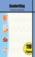 Handwriting Practice alphabet: writing book Dotted Midline Letter A to Z, activity kids age 4-8, preschool notebook for kids: Workbook. Size 8.5 X 11 in 110 Pages.