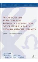 What Does the Scripture Say?' Studies in the Function of Scripture in Early Judaism and Christianity