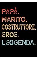 Papà. Marito. Costruttore. Eroe. Leggenda.: Quaderno degli appunti Taccuino Diario per papà uomini - Regalo per festeggiare la festa del papà regalo di compleanno di natale per padri mariti - 