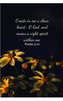Create in me a clean heart, O God, and renew a right spirit within me.