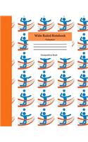 Wide Ruled Notebook Volleyball Composition Book