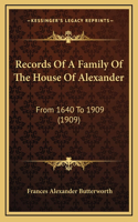 Records Of A Family Of The House Of Alexander
