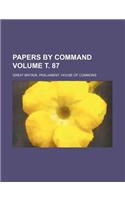 Papers by Command Volume . 87