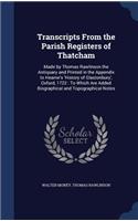 Transcripts From the Parish Registers of Thatcham