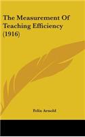 The Measurement Of Teaching Efficiency (1916)