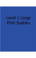 Level 1 Large Print Sudoku: 80 Easy to Read, Large Print Sudoku Puzzles