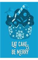 Christmas Journal - Eat Cake & Be Merry (Blue-White)