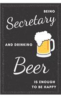 Secretary & Drinking Beer Notebook