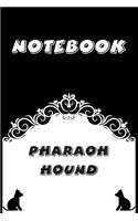 Pharaoh Hound Notebook: Black and White notebook, Decorative Journal for Pharaoh Hound Lover: Notebook /Journal Gift, Black and White,100 pages, 6x9, Soft cover, Mate Finis