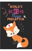 Nurse Preceptor Gifts for Women Lined Composition Notebook - Fox Themed Gifts for Nurse Preceptor