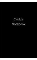 Cindy's Notebook: Notebook / Journal / Diary - 6 x 9 inches (15,24 x 22,86 cm), 150 pages.