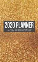 2020 Gold Daily Planner: Hourly Appointment Diary Agenda for Work with Notes & To Do List (Daily Hourly Layout - 1 Jan / 31 Dec - 8.5x11")